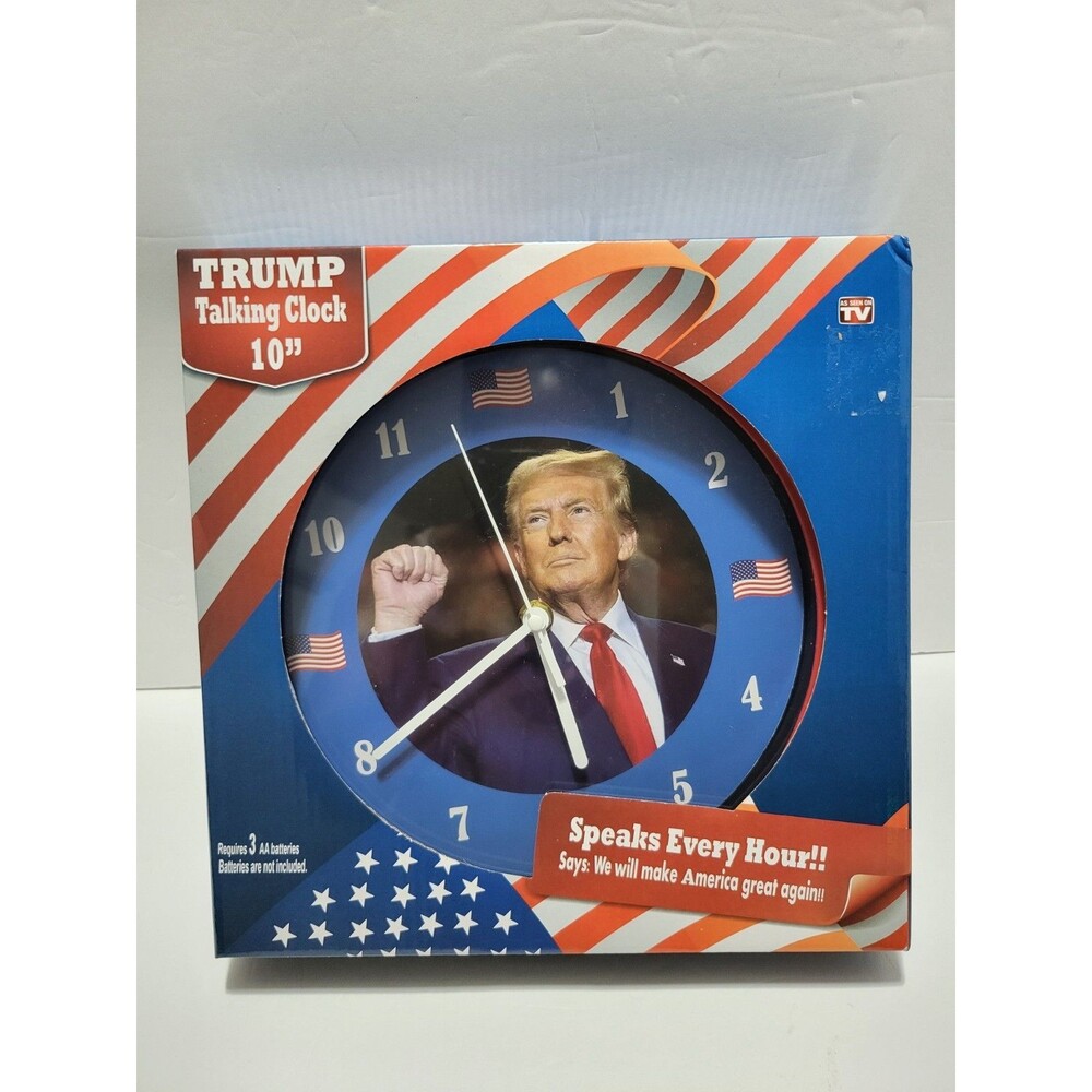 Talking Trump Wall Clock-Speaks Every Hour We Will Make America Great Again!
